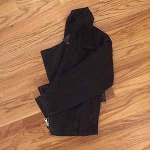 Black Denim Moto Jacket NWT
